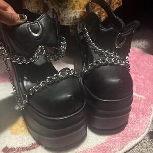 Demonia Bat Platform Boots w Chains